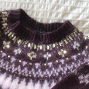 Sparkly and Soft Fair Isle Sweater